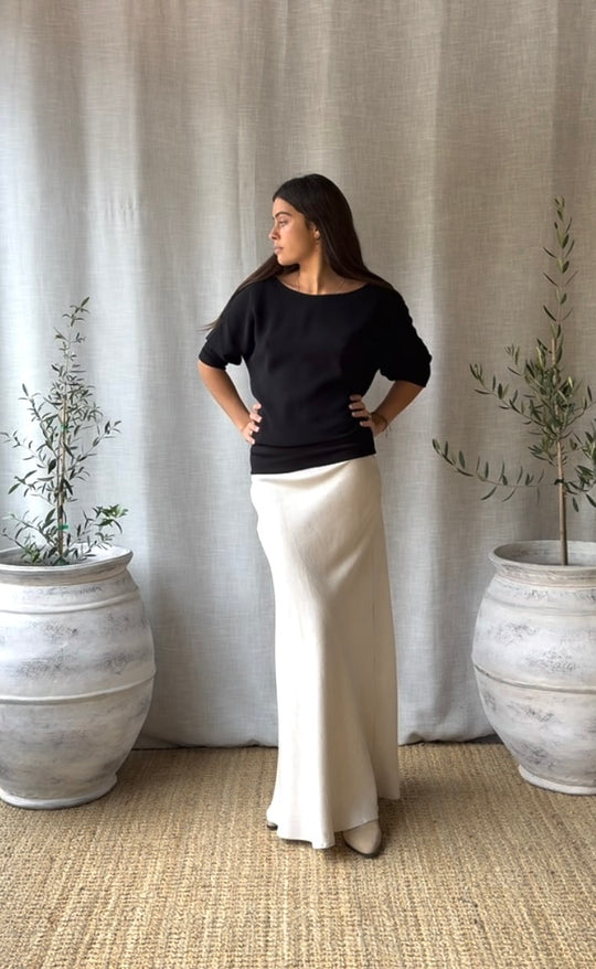 Renee Maxi Skirt Sand Linen Twill