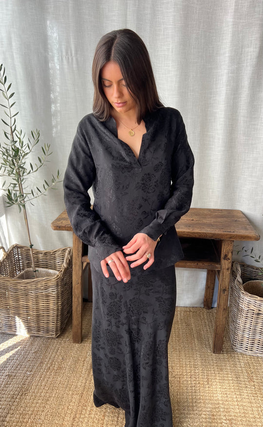 Luminate Shirt Damask Rose Black