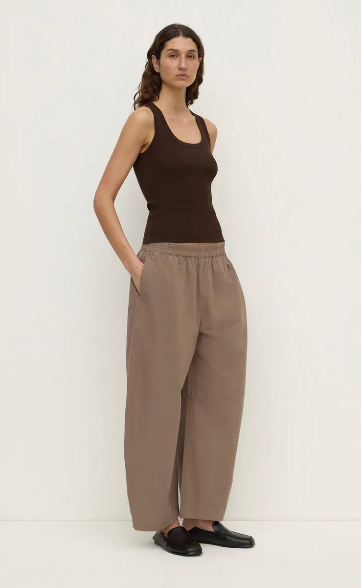 Robyn Scop Neck Rib Tank Ganache