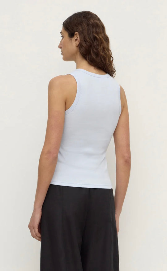Robyn Scop Neck Rib Tank Powder Blue