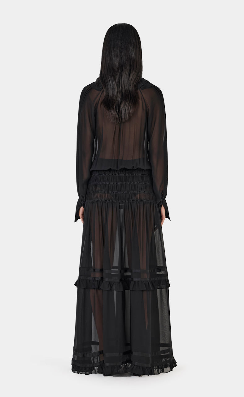 Dahlia Silk Maxi Dress Black