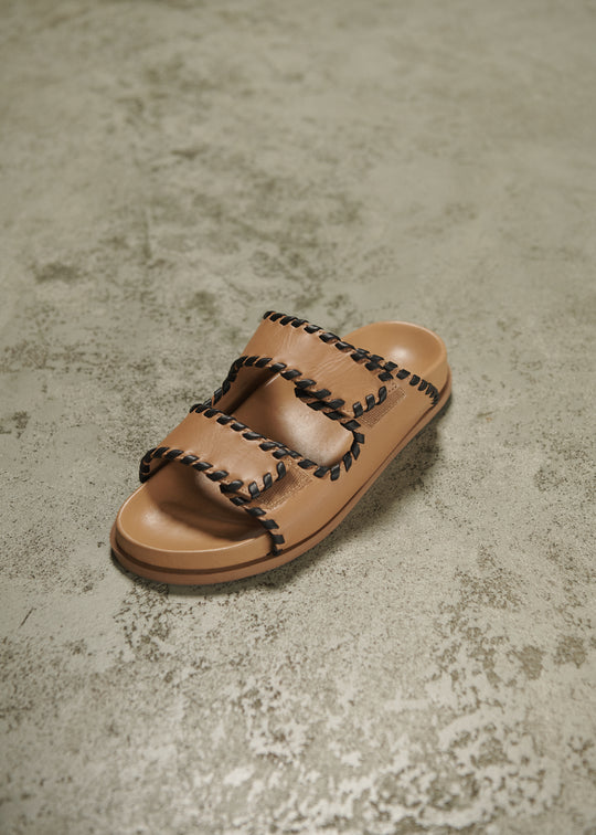 Fontelina Footbed | Tan / Black Trim