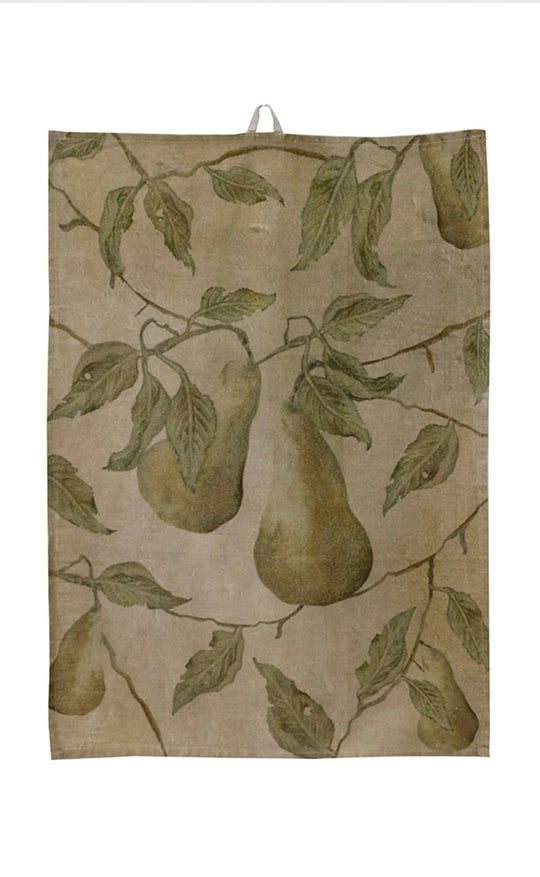 Linen Tea Towel Branche de Poire