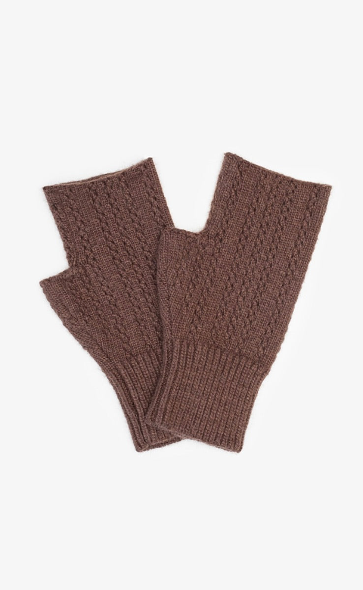Florence Fingerless Gloves | Chocolate
