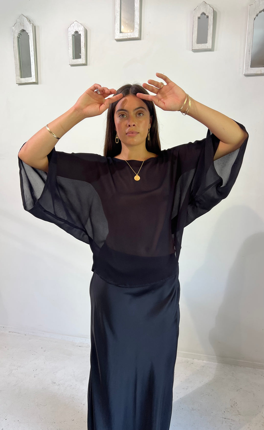 Senna Top Black Sheer