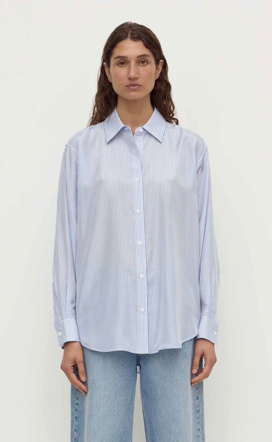 Spencer Stripe L/S Shirt Blue White Stripe