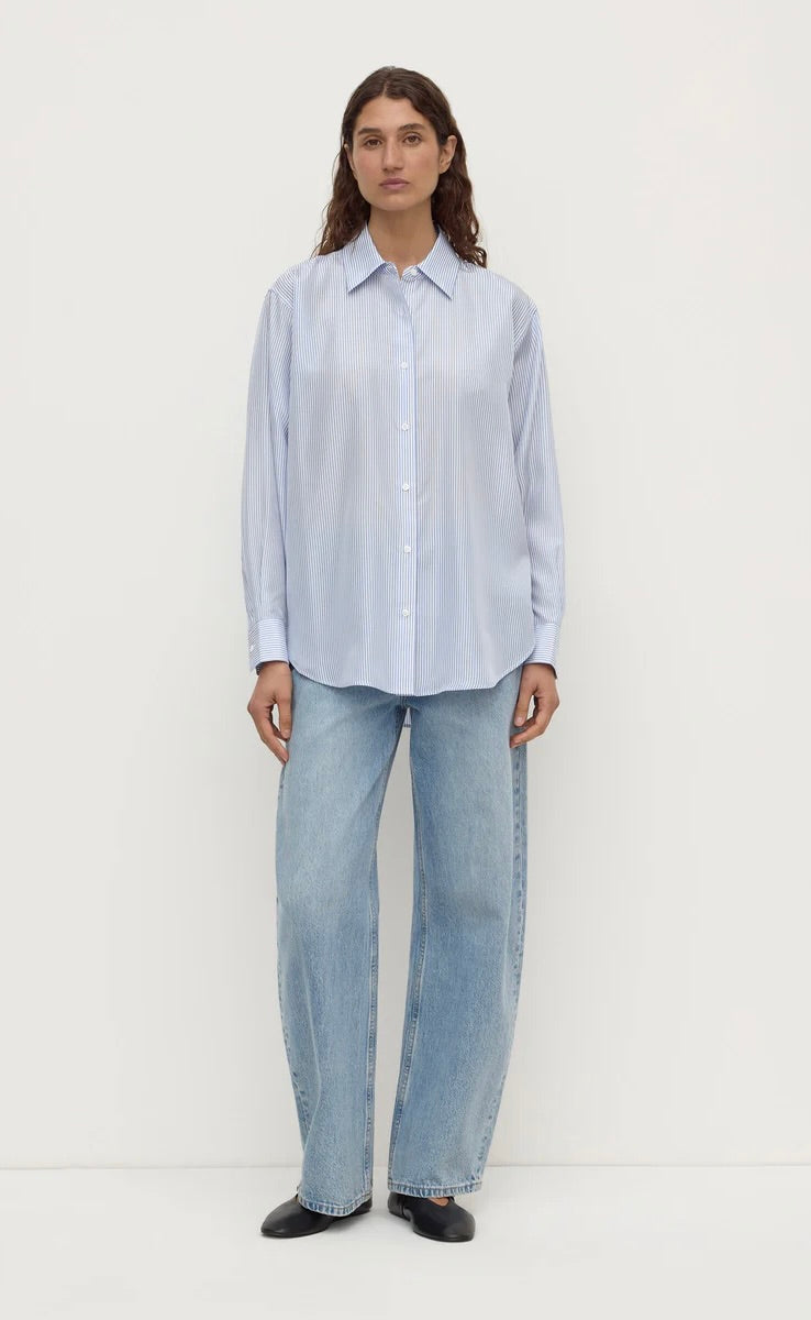 Spencer Stripe L/S Shirt Blue White Stripe