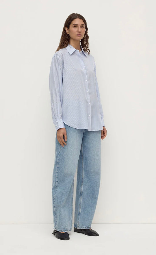 Spencer Stripe L/S Shirt Blue White Stripe