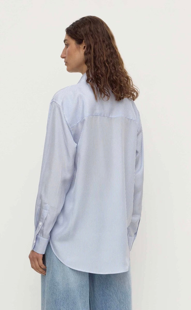 Spencer Stripe L/S Shirt Blue White Stripe