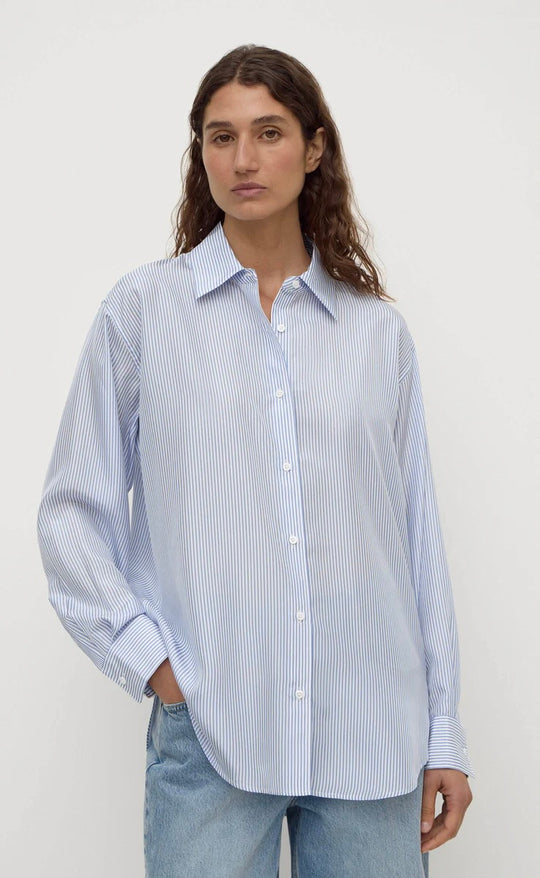 Spencer Stripe L/S Shirt Blue White Stripe