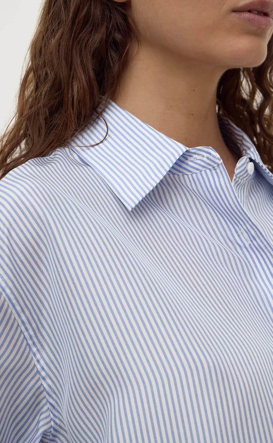 Spencer Stripe L/S Shirt Blue White Stripe