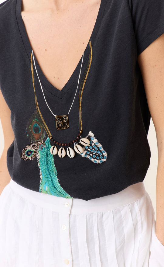 Tonton Feather T-shirt Charcoal