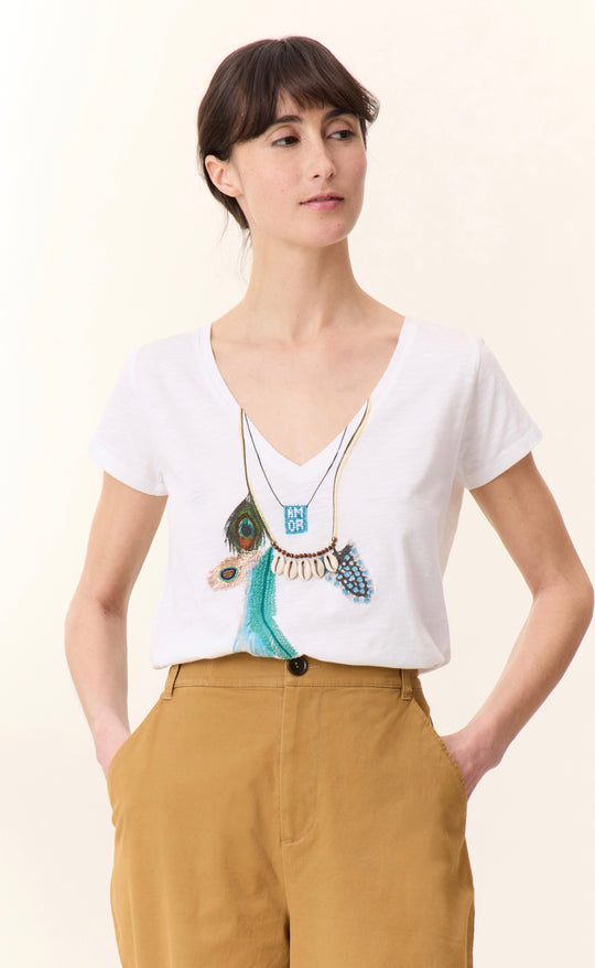Tonton Feather T-shirt White