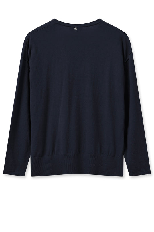 Tani V-Neck Knit Navy