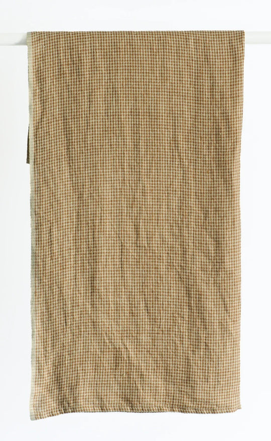 Sepia Houndstooth Tea Towel