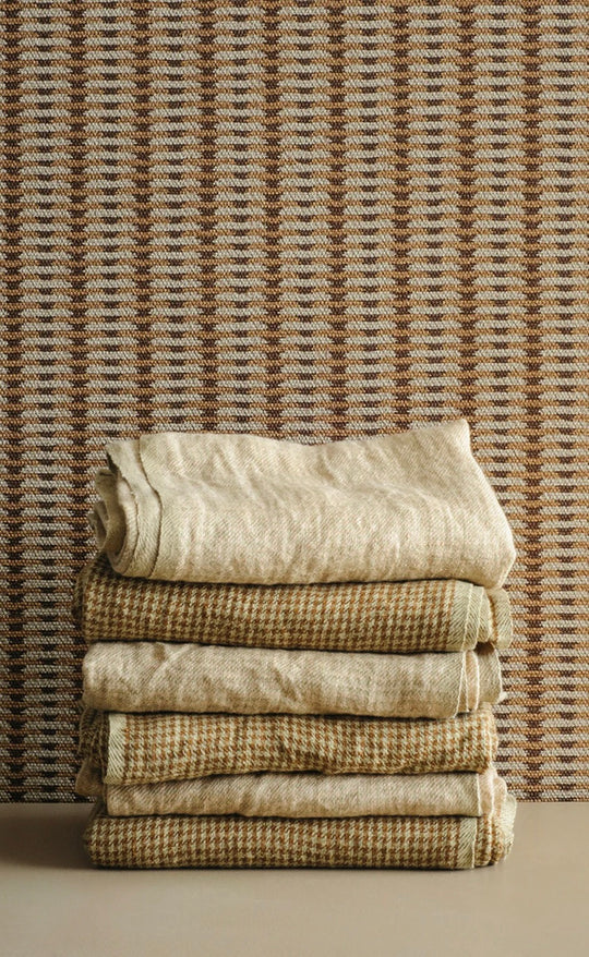 Sepia Houndstooth Tea Towel