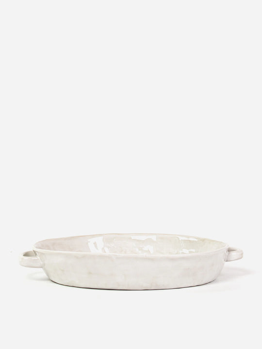 Round Serving Dish Cream