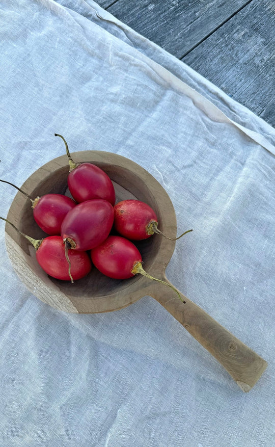 Teak Natural Platter w/ Handle