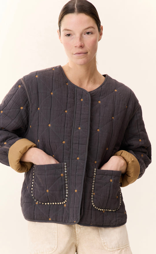 Vahala Quilt Jacket Charcoal