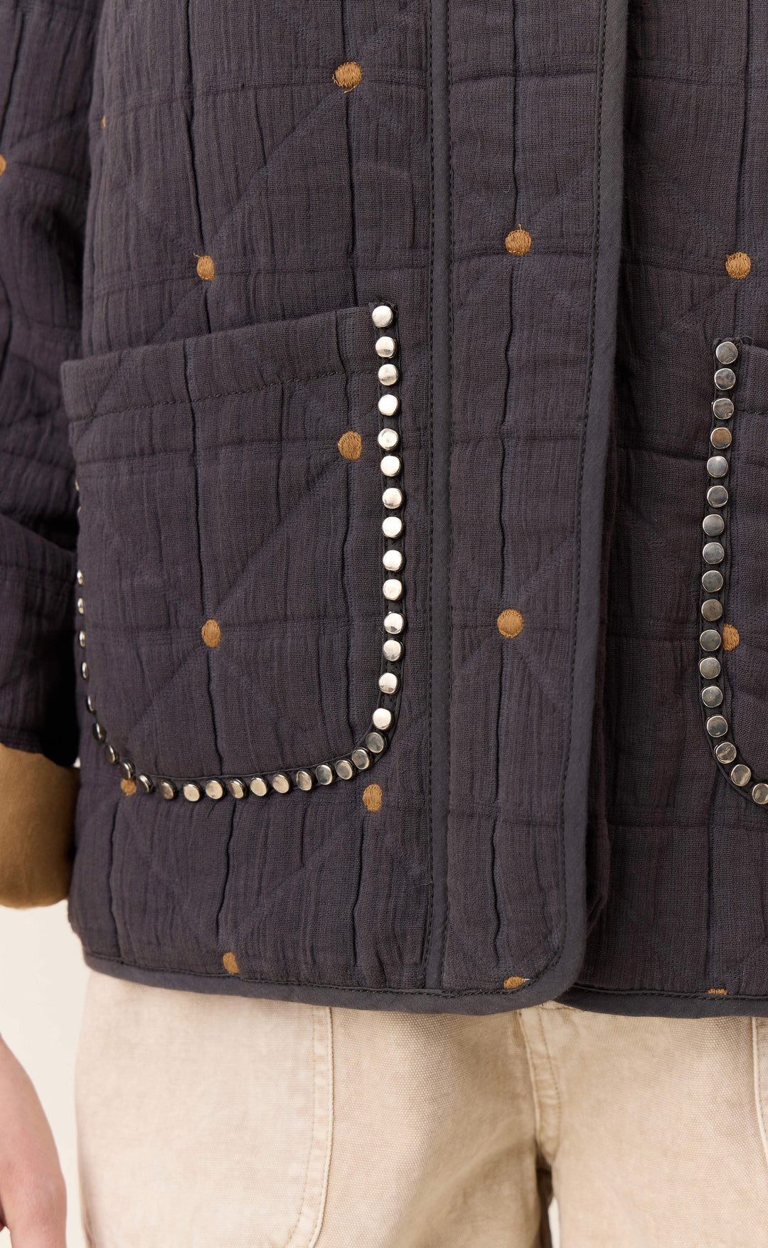Vahala Quilt Jacket Charcoal