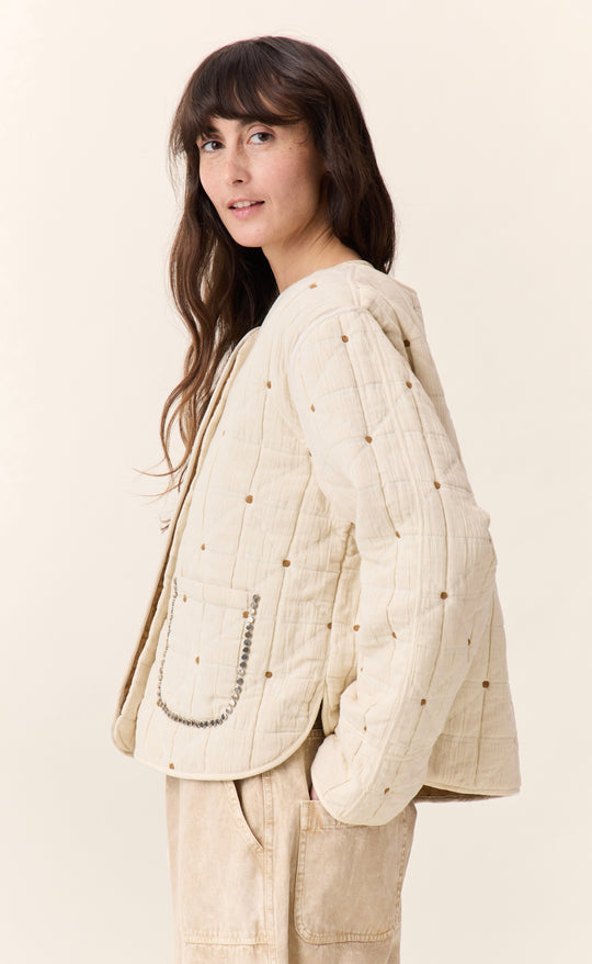 Vahala Quilt Jacket Ecru
