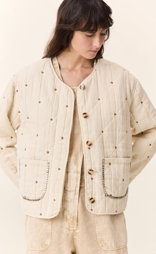 Vahala Quilt Jacket Ecru