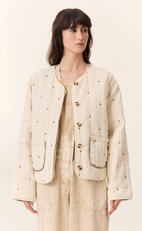 Vahala Quilt Jacket Ecru