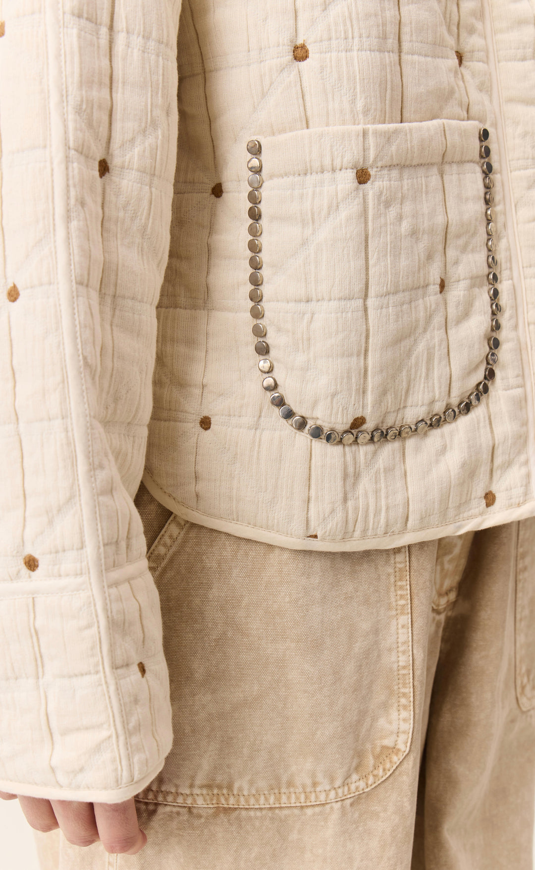 Vahala Quilt Jacket Ecru