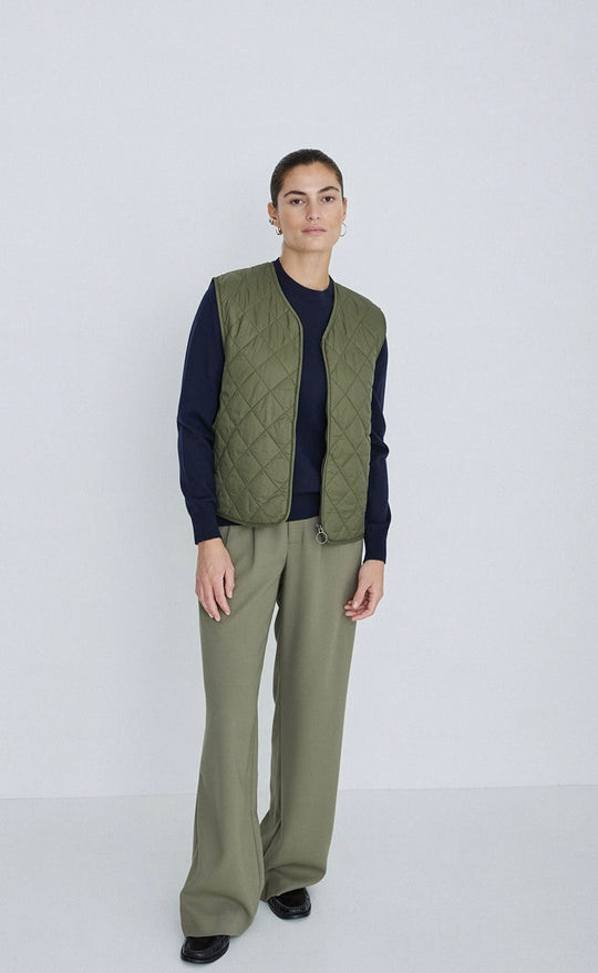 Rizzo Vest Quilted Khaki
