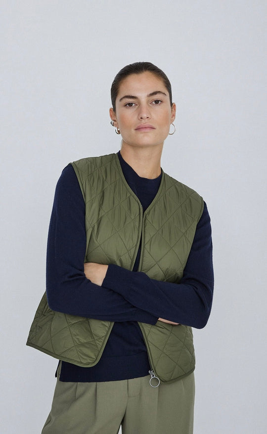 Rizzo Vest Quilted Khaki