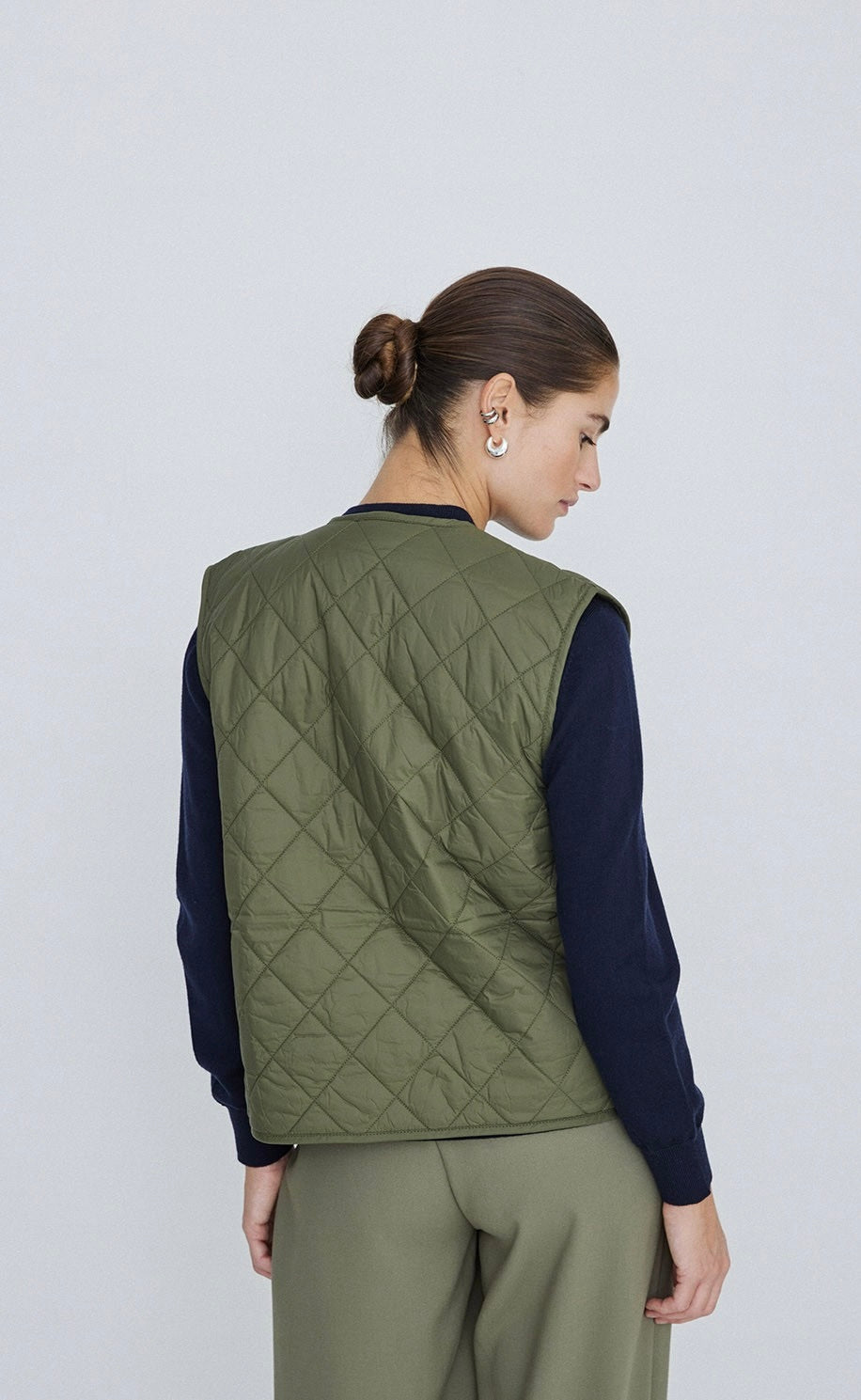 Rizzo Vest Quilted Khaki