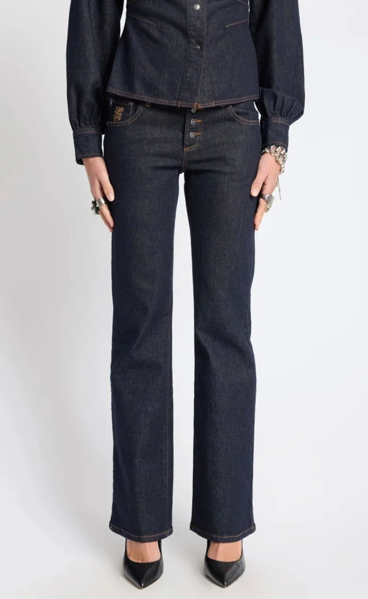 Alice Bootcut Jeans Raw Indigo