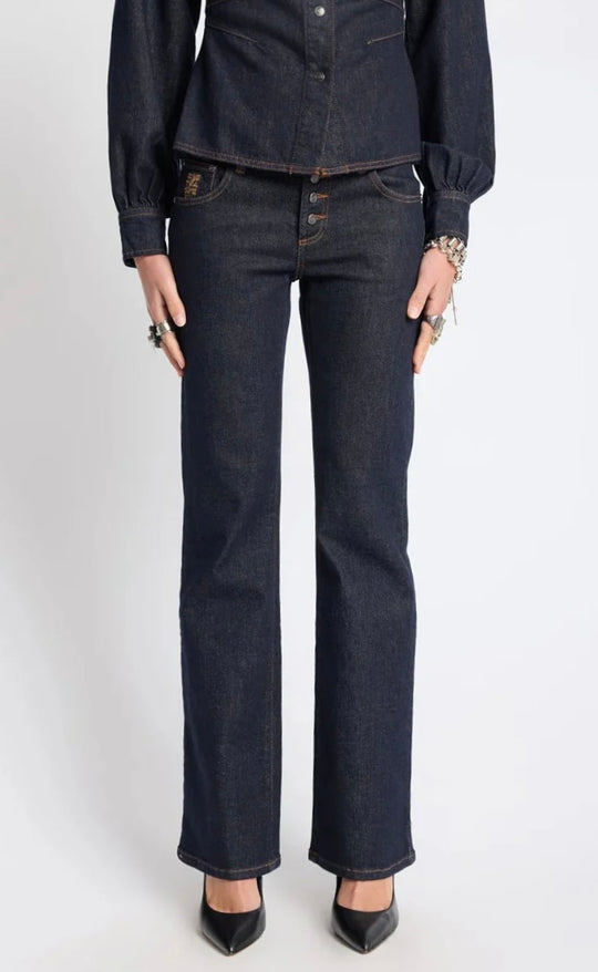 Alice Bootcut Jeans Raw Indigo