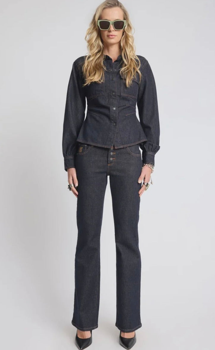 Alice Bootcut Jeans Raw Indigo