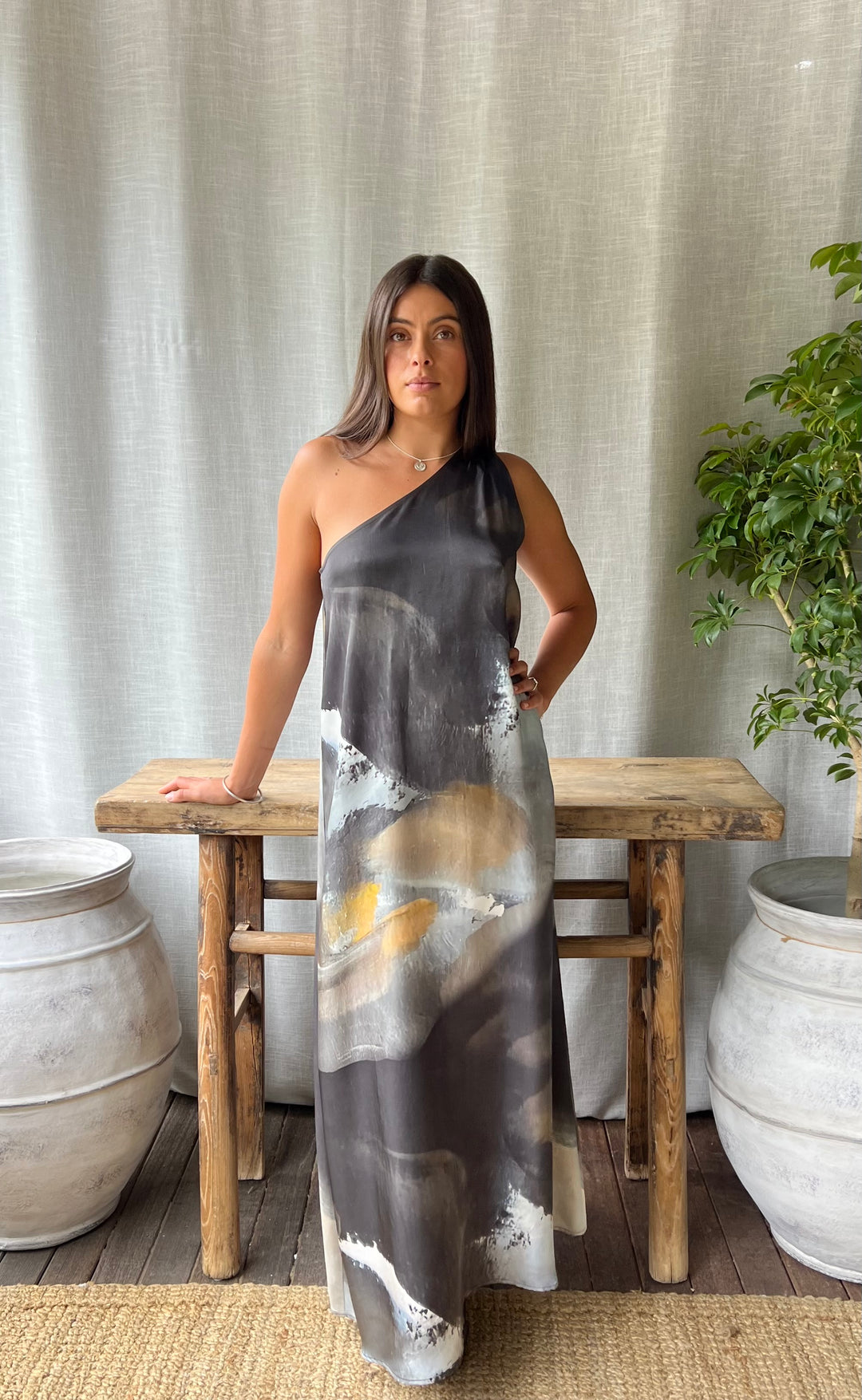 Athena Maxi Dress Dark and Stormy