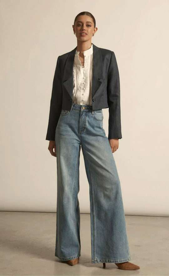 Aura Jean Mid Denim