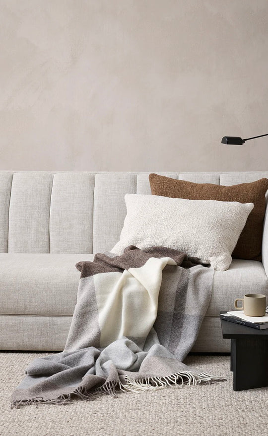 Brunswick Throw Fawn - 100% NZ Wool