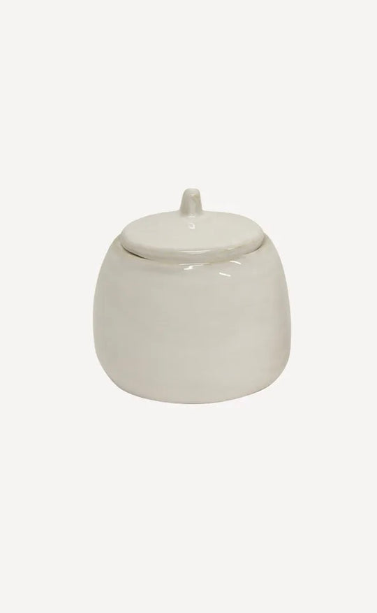 French Rustic White Sugar Pot