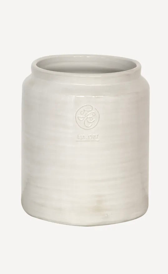 French Rustic White Utensil Holder Large