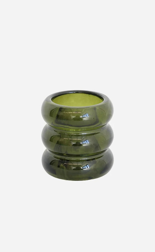 Glass Candle Holder Verde