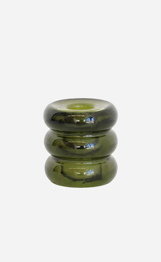 Glass Candle Holder Verde