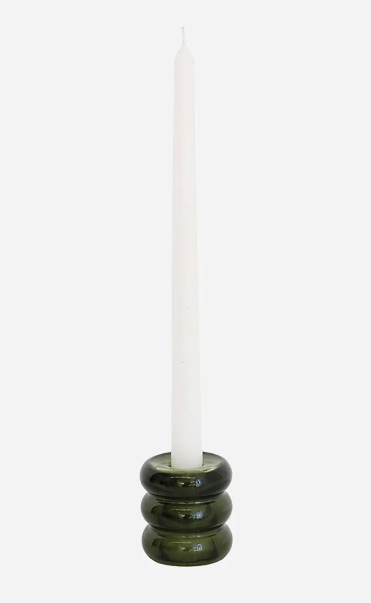Glass Candle Holder Verde