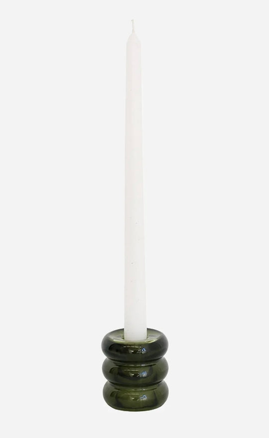 Glass Candle Holder Verde