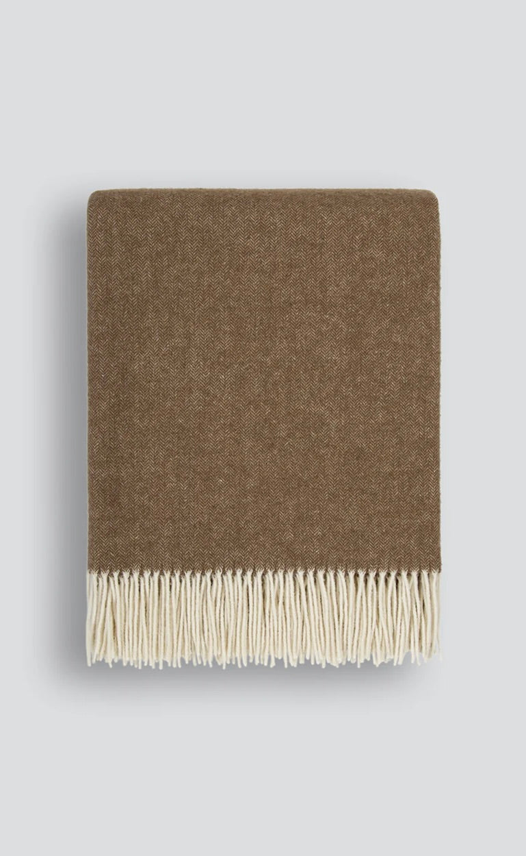 Mosman Throw Coffee - 100% Merino