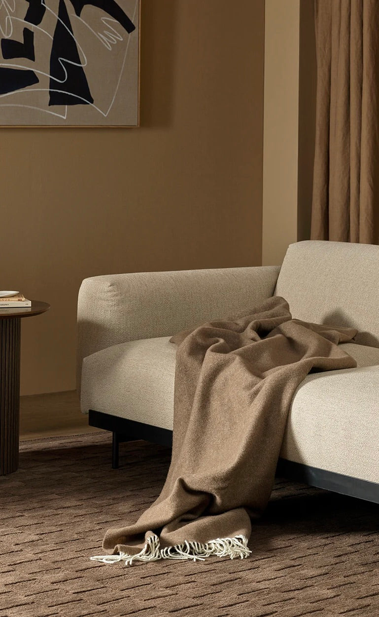 Mosman Throw Coffee - 100% Merino