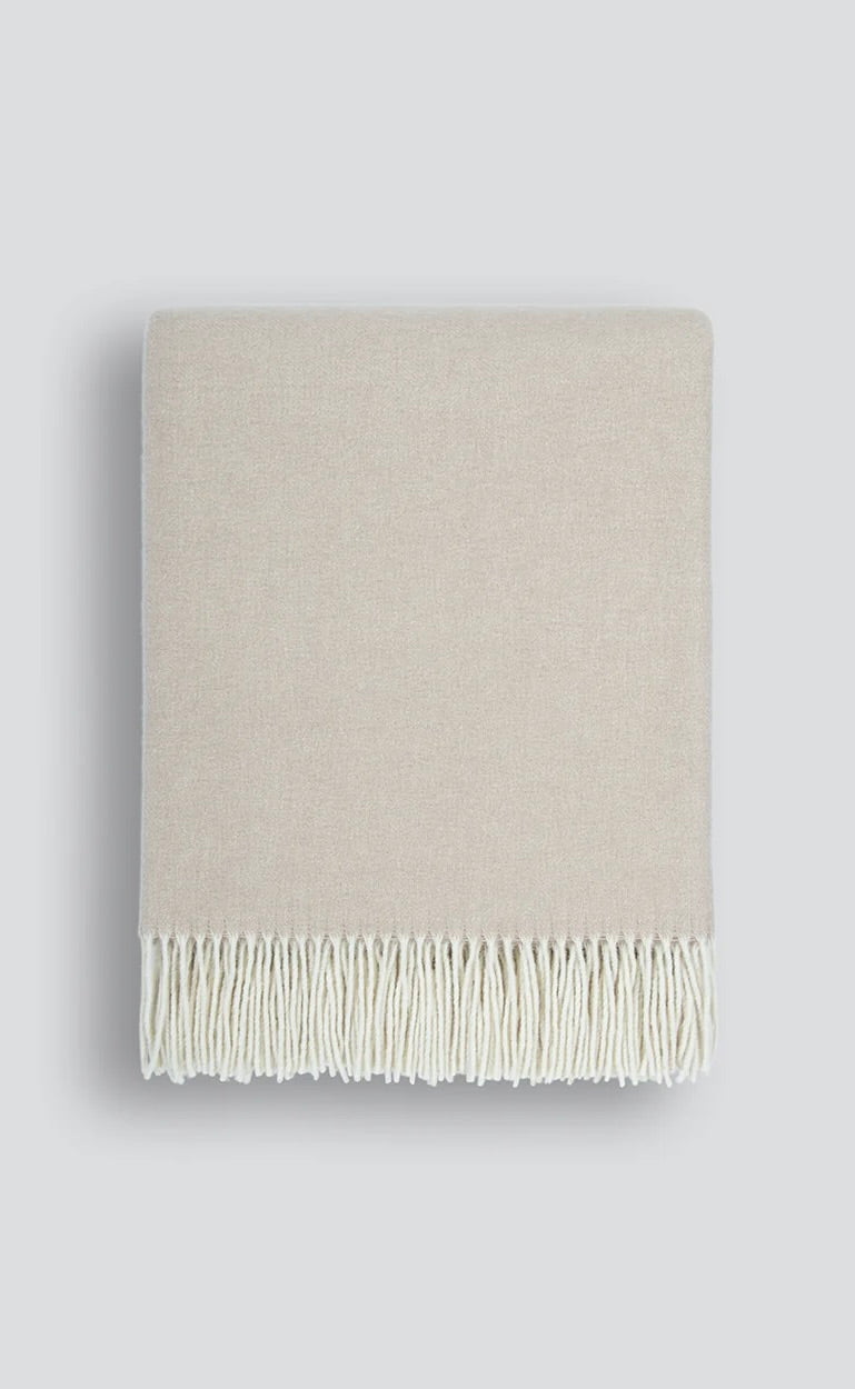 Mosman Throw Oyster - 100% Merino