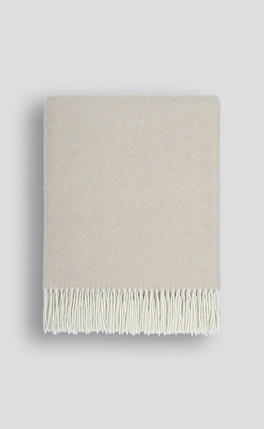 Mosman Throw Oyster - 100% Merino