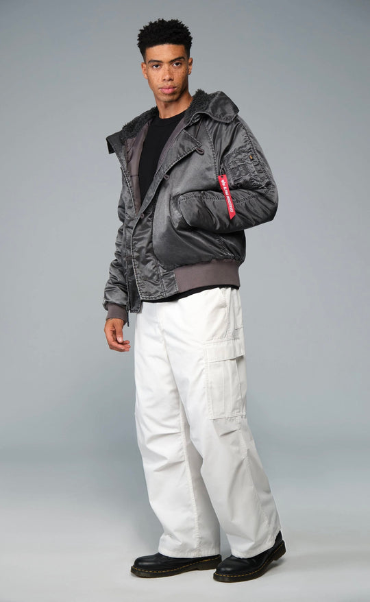 N-2b Heritage Fit Parka Battlewash Black