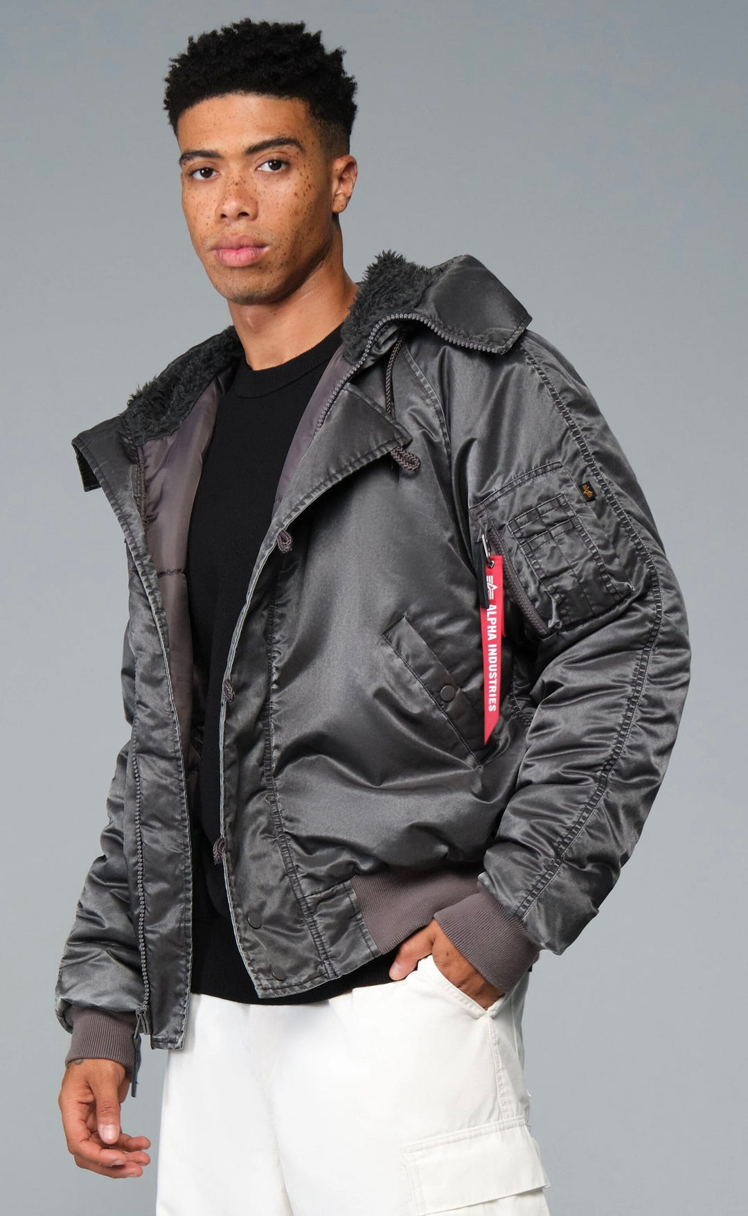 N-2b Heritage Fit Parka Battlewash Black