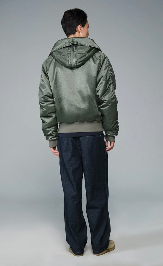 N-2b Heritage Fit Parka Battlewash Deep Forest